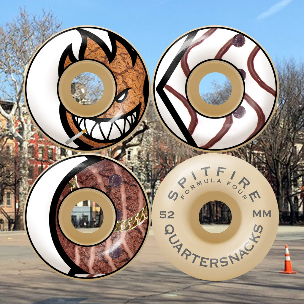 Quartersnacks X Spitfire collaboration Out now! Tuesdays Skate Shop