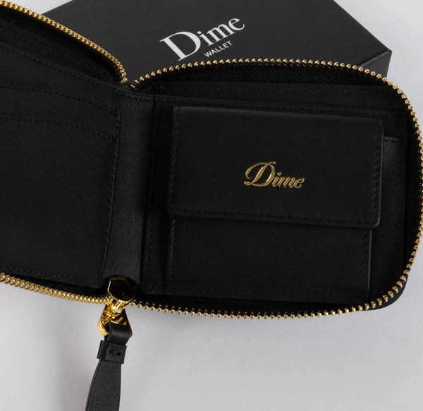 【新品】Dime Mtl Cursive Zip Wallet Dime MTL Cursive Zip Wallet Black at Tuesdays Skate Shop, UK.