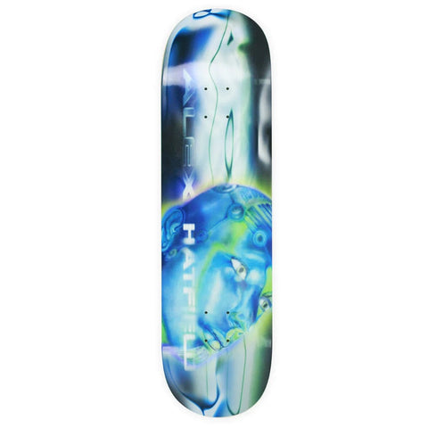 Yardsale Silver nexus Alex Hatfield skateboard deck. Futuristic . The deck comes with free grip with the option of it being applied. Please feel free to contact us for any further information or assistance.