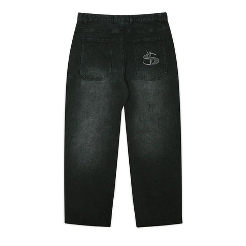 Buy Yardsale Faded Phantasy Jeans Black. Slit side pockets w/ back flat pockets. YS embroidered detailing on pocket. Light soft cotton construct. Straight fit. For further information please feel free to open chat. Buy now Pay Later with Klarna. Shop now Pay Later with Clearpay. Free Shipping/Delivery options. Tuesdays Skateshop.