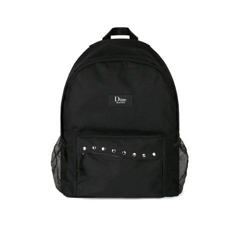 Dime MTL Classic Studded Backpack Black. Cordura construct with metal studs. Mesh polyester side pockets. Woven tab details. Shop the biggest and best range of Dime MTL in the UK at Tuesdays Skate Shop. Fast Free delivery, 5 star customer reviews, Secure checkout & buy now pay later options at Tuesdays Skate Shop.