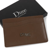 Dime MTL Leather Card Holder Brown
