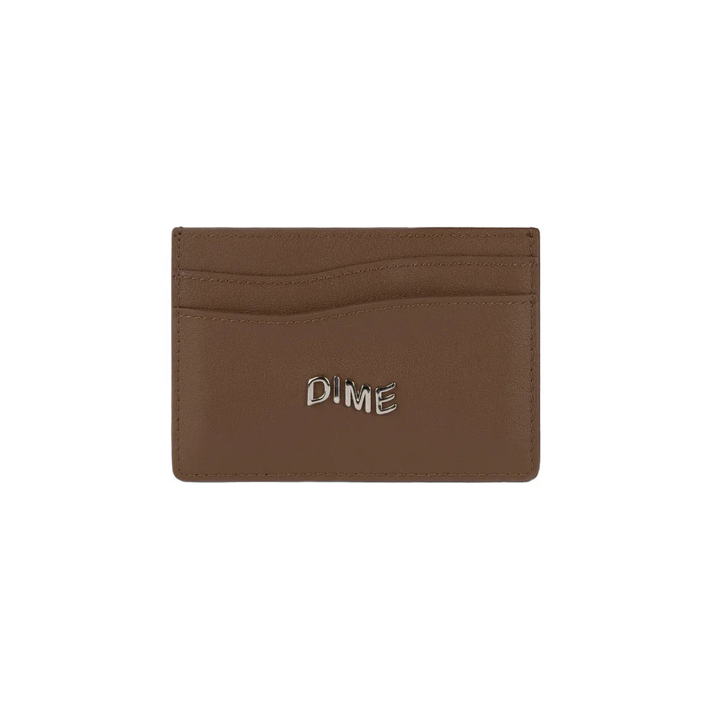 Dime MTL Leather Card Holder Brown