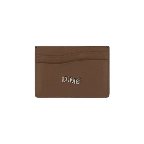 Dime MTL Leather Card Holder Brown