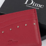 Buy Dime MTL Studded Card Holder Red. 100% Leather construct. 4 Interior card pockets. Note slots. Embossed Foil logo detailing. Shop the biggest and best range of Dime MTL in the UK at Tuesdays Skate Shop. Fast Free delivery, 5 star customer reviews, Secure checkout & buy now pay later options at Tuesdays Skate Shop.