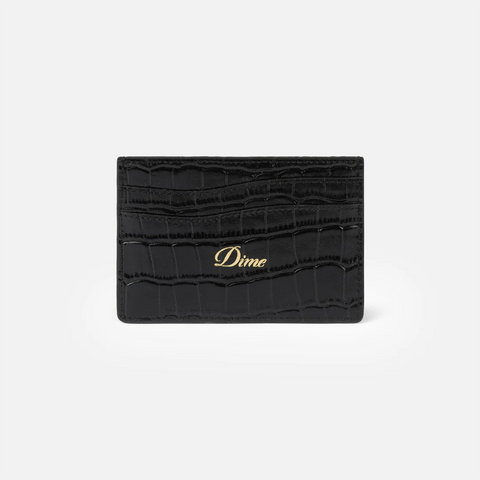 Buy Dime MTL Croc Card Holder Black. 100% Leather construct. 4 Interior card pockets. Note slots. Embossed Foil logo detailing. Shop the biggest and best range of Dime MTL in the UK at Tuesdays Skate Shop. Fast Free delivery, 5 star customer reviews, Secure checkout & buy now pay later options at Tuesdays Skate Shop.