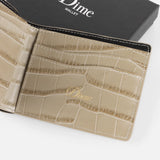 Dime MTL Croc Bifold Wallet Tan
