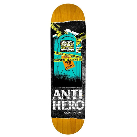 Wood STAINS VARY Anti Hero Grant Taylor Infectious Waste Skateboard Deck 8.38" 8.38" X 32.25" Wheelbase : 14.5" All decks come with free Jessup grip, Please specify in notes if you would like it applied. Buy now Pay Later with Klarna & ClearPay payment plans at checkout. Fast free Delivery and shipping options. Tuesdays Skateshop, Greater Manchester, Bolton, UK.