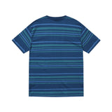 Buy Helas Bandes Striped T-Shirt Teal Blue.100% Soft cotton construct. Custom Striped Pattern with Umbrella embroidered details at left of chest. Fast Free delivery and shipping options. Buy now Pay later with Klarna and ClearPay payment plans at checkout. Tuesdays Skateshop, Greater Manchester, Bolton, UK.
