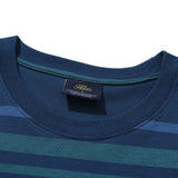 Buy Helas Bandes Striped T-Shirt Teal Blue.100% Soft cotton construct. Custom Striped Pattern with Umbrella embroidered details at left of chest. Fast Free delivery and shipping options. Buy now Pay later with Klarna and ClearPay payment plans at checkout. Tuesdays Skateshop, Greater Manchester, Bolton, UK.