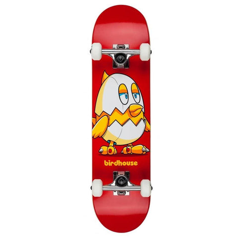 Buy Birdhouse Chicken Mini Complete Skateboard 7.38" 7-Ply Hard rock maple construct. 7.38" X 29" Birdhouse Raw Trucks 5"52mm 95A HR WheelsAbec 5 Bearings Ideal for a first timer or the more intermediate skateboarding. Feel free to get in contact if you would like further assistance while browsing.  Free Delivery Fast Shipping.