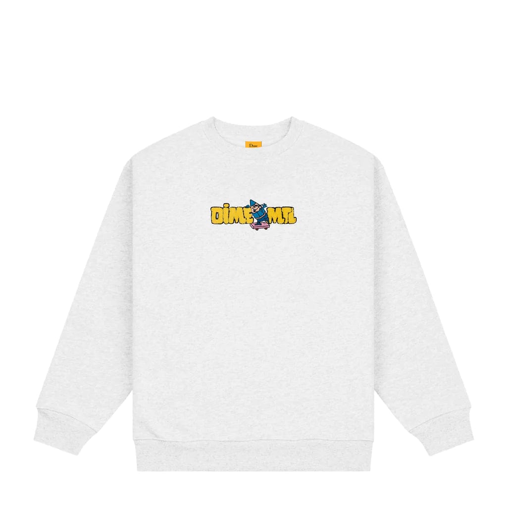 Buy Dime MTL Crayon Chenille Crewneck Ash. 14 oz. Crew. 100% Cotton construct. Embroidered Dime detail left on chest. Kangaroo pouch pocket. See more Dime? Buy now Pay Later with Klarna, Shop now Pay Later with Clearpay. Fast Free Delivery & Shipping options available. Tuesdays Skateshop Greater Manchester Bolton UK.