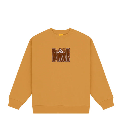 Buy Dime MTL Club Crewneck Caramel Brown. 12 oz heavyweight Sweatshirt, 75% Cotton, 25% Polyester construct. Chenille Logo detail left on chest. Cuffed at arms and hem. Buy now Pay Later with Klarna, Shop now Pay Later with Clearpay. Fast Free Delivery & Shipping options available. Tuesdays Skateshop Greater Manchester Bolton UK.