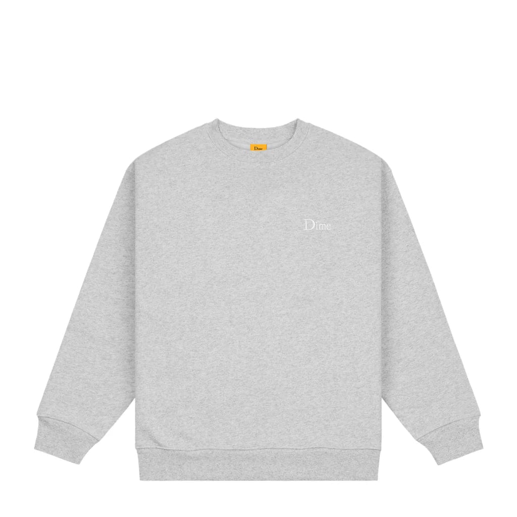 Dime MTL Classic Small Logo Crewneck Sweatshirt Heather Grey Dime MTL Classic Small Logo Crewneck Sweatshirt Heather Grey