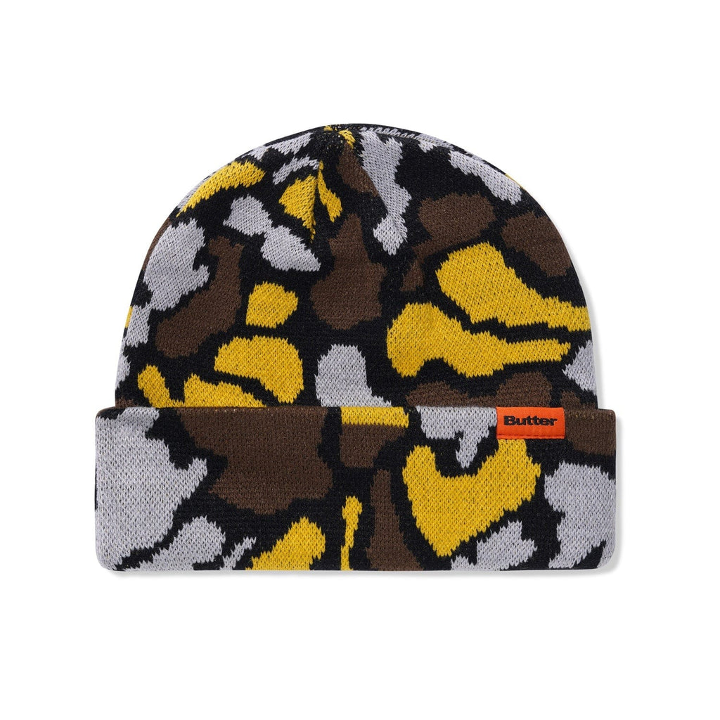 Buy Butter Goods Camo Beanie Desert. 100% Acrylic construct. Butter Woven tab detail on single fold. OSFA. Shop the best range of Buttergoods in the U.K. at Tuesdays Skate Shop. Fast Free delivery options, Buy now Pay Later & multiple secure payment methods at checkout. Best rates for Skate and Street wear.
