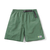 Buy Butter Goods Equipment Shorts Jungle. 100% Nylon construct. Custom patterned Woven belt closure. Slash side pockets with single flat pocket at back. Woven tab label detail on leg. Sits above knee. Shop the best range of Buttergoods in the UK at Tuesdays Skate shop, Fast Free UK delivery, Buy now pay later and multiple secure payment methods at checkout. 65.00 GBP.