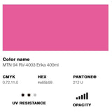 Buy MTN 94 400ml Spray Paint Erika, Pantone Reference 212 U. Matt Finish. Low Pressure. 400ml Aerosol Can covers approximately 2 Square meters. Free Cap provided. Shop the best range of Montana Spray Paint in the U.K at Tuesdays Skate Shop with Fast Free delivery options. Buy now pay later with Klarna & ClearPay at Checkout. 
