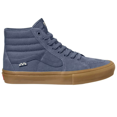 Buy Vans Skate Sk8-Hi Pro Shoes Vintage Dark Blue/Gum, VN0A5FCC0QZ1. Light weight durable Hi-Top construct Suede reinforced Double stitched toe Box w/ Canvas padded upper for that added snug comfort. Heel cushioned insole for reduced landing impact on the new improved UltracushHD insert insole. Shop the best range of Vans Skateboarding trainers in the U.K. at Tuesdays Skate Shop, located in Bolton Town Centre. Buy now pay later options with Klarna & ClearPay. Fast Free Delivery options. 80.00 GBP