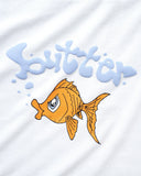 Buy Butter Goods Goldfish T-Shirt White . 100% Cotton Construct. 6.5 oz. Tee Screen print on chest. Fast free UK Delivery & Buy now pay later at Tuesdays. #1 UK destination for Butter Goods in the U.K. 40.00 GBP.