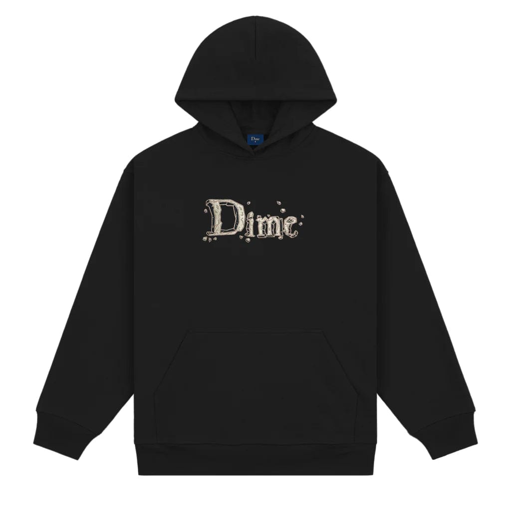 Dime MTL Classic Stone Hoodie Black 1 UK Stockist for Dime at Tuesdays Tuesdays Skate Shop