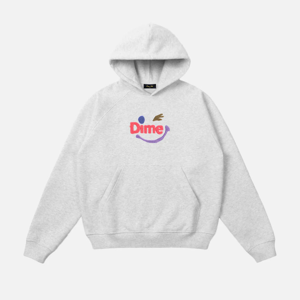 Dime MTL Winky Hoodie Heather Grey #1 UK Stockist for Dime at Dime MTL Winky Hoodie Heather Grey #1 UK Stockist for Dime at