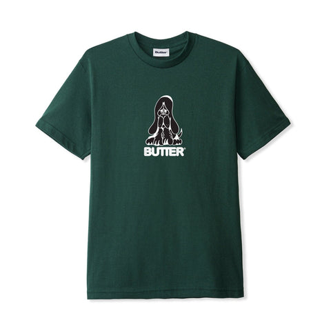 Buy Butter Goods Hound T-Shirt Forest Green. 100% Cotton Construct. 6.5 oz. Tee Screen print on chest. Fast free UK Delivery & Buy now pay later at Tuesdays. #1 UK destination for Butter Goods in the U.K.