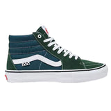 Buy Vans Skate Sk8-Hi Pro Shoes Mountain View Forest Green VN0A5FCCBD61 Light weight durable Hi-Top construct Suede reinforced Double stitched toe Box w/ Canvas padded upper for that added snug comfort. Heel cushioned insole for reduced landing impact on the new improved UltracushHD insert insole. Shop the best range of Vans Skateboarding trainers in the U.K. at Tuesdays Skate Shop, located in Bolton Town Centre. Buy now pay later options with Klarna & ClearPay. Fast Free Delivery options. 80.00 GBP