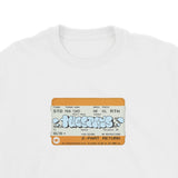 Buy Tuesdays 'Peak Times' Train ticket T-Shirt in White. 100% soft cotton construct. print central on chest. Regular Cut. Best online destination for U.K Skate Shop tees at Tuesdays Skateshop. Fast Free delivery with buy now pay later options at checkout. Consistent 5 star customer reviews. 28.00 GBP Per tee.