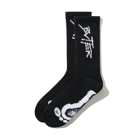 Butter Goods Footprints Socks Black