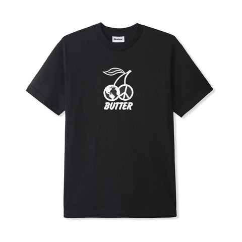 Buy Butter Goods Cherry T-Shirt Black. 100% Cotton Construct. 6.5 oz. Tee Screen print on chest. Fast free UK Delivery & Buy now pay later at Tuesdays. #1 UK destination for Butter Goods in the U.K.
