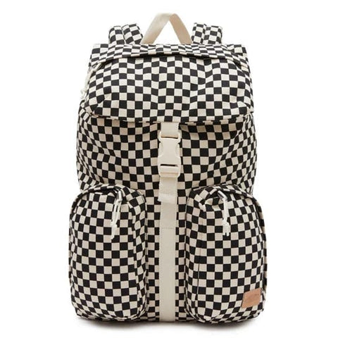 Buy Vans Field Trippin Rucksack Backpack in Black/White at Tuesdays Skateshop VN000HDDY28. Cotton Shell with a polyester lining. Dimensions: 38.1 x 30.5 x 14 cm with a 20L capacity. Large main compartment, interior slip pocket. Drawstring and flap closure. Buy now pay later options & multiple secure checkout methods. Shop the best range at Tuesdays Skate shop. See our trustpilot views and shop with confidence.