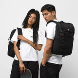 Buy Vans Obstacle Skate Backpack Skateboard Holder Rucksack Black at Tuesdays Skateshop VN0A3I69BDX. Nylon shell with Polyester backplate & lining. Adjustable skateboard holder straps on back. Main pocket with internal organizer. Lined media pocket. Dimensions: 45.7 x 27.9 x 15.2 cm with 23L capacity. Buy now pay later options & multiple secure checkout methods. Shop the best range at Tuesdays Skate shop. See our trustpilot views and shop with confidence.