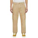Buy Dickies Johnson Cargo Trousers Desert Sand DK0A4YF2DS01. 100% Cotton construct. Straight leg, regular fit. Adjustable cords at ankle hem. Side cargo pockets. Reinforced knees. Belt loops. Shop the best range of Dickies at Tuesdays Skateshop. Fast Free delivery, buy now pay later and fit pictures.