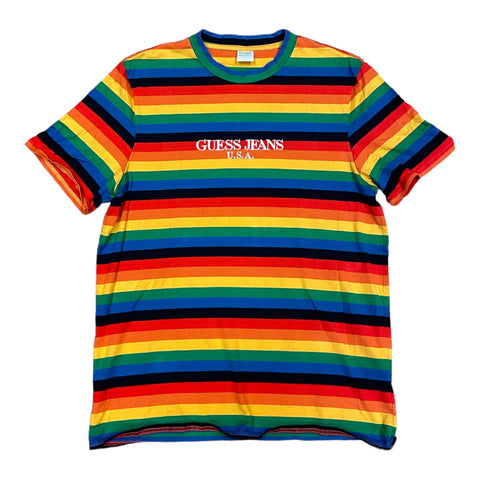Guess Jeans Sean Wotherspoon Farmers Market Striped T-Shirt Multi (L)