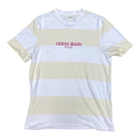 Guess Jeans Sean Wotherspoon Farmers Market Striped T-Shirt Beige (L)