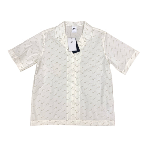 Nike AOP Short Sleeve Button Up Shirt Sail/Off White (S)