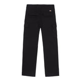 Buy Dickies Johnson Cargo Trousers Black DK0A4YF2BLK. 100% Cotton construct. Straight leg, regular fit. Adjustable cords at ankle hem. Side cargo pockets. Reinforced knees. Belt loops. Shop the best range of Dickies at Tuesdays Skateshop. Fast Free delivery, buy now pay later and fit pictures.