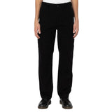 Buy Dickies Johnson Cargo Trousers Black DK0A4YF2BLK. 100% Cotton construct. Straight leg, regular fit. Adjustable cords at ankle hem. Side cargo pockets. Reinforced knees. Belt loops. Shop the best range of Dickies at Tuesdays Skateshop. Fast Free delivery, buy now pay later and fit pictures.