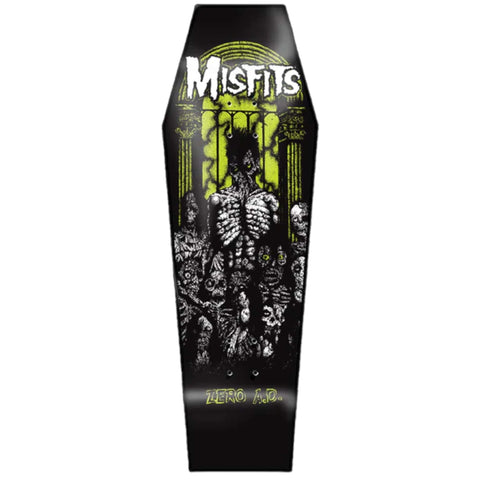 Buy Zero Skateboards X Misfits Earth A.D. Coffin Skateboard Deck 10.5". Dipped black limited edition licensed collaboration. 10.5" Wide & 312" Long. Wheelbase : 14.5" All decks are sold with free grip tape. Fast Free Delivery and Shipping. Buy now pay later with Klarna and ClearPay payment plans. Tuesdays Skateshop, UK.