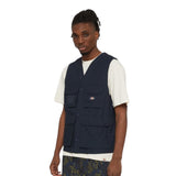 Buy Dickies Fishersville Vest Gilet Dark Navy DK0A4YQPDNX1. Soft Ultra-lite Cotton poplin construct. Relaxed comfort fit. Breathable mesh lining. Multiple front utility pockets. Dickies woven tab detailing. 105.00 GBP. Shop the best range of Dickies Life and Skate at Tuesdays Skateshop. Fast Free delivery, 