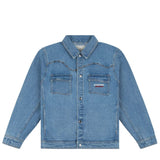 Buy Dime MTL Denim Western Jacket Light Blue Washed. 100% Cotton construct. Wavy back Yoke with pleat. Wavy front seam with Studded details. Shop the biggest and best range of Dime MTL at Tuesdays Skate shop. Fast free delivery with next day options, Buy now pay later with Klarna or ClearPay. Multiple secure payment options and 5 star customer reviews.