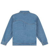 Buy Dime MTL Denim Western Jacket Light Blue Washed. 100% Cotton construct. Wavy back Yoke with pleat. Wavy front seam with Studded details. Shop the biggest and best range of Dime MTL at Tuesdays Skate shop. Fast free delivery with next day options, Buy now pay later with Klarna or ClearPay. Multiple secure payment options and 5 star customer reviews.