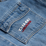 Buy Dime MTL Denim Western Jacket Light Blue Washed. 100% Cotton construct. Wavy back Yoke with pleat. Wavy front seam with Studded details. Shop the biggest and best range of Dime MTL at Tuesdays Skate shop. Fast free delivery with next day options, Buy now pay later with Klarna or ClearPay. Multiple secure payment options and 5 star customer reviews.