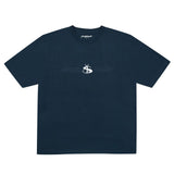 Buy Yardsale Pearl T-Shirt Navy. Mirror PVC YS embossed applique logo details. 100% cotton construct regular fitting tee.  Fast Free Delivery and Shipping options. Buy now pay later with Klarna and ClearPay payment plans. Tuesdays Skateshop, UK. Best for Yardsale.