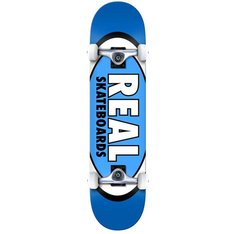 Buy Real Classic Oval Blue Complete Skateboard 7.75". 7 Ply hard rock Maple construct. 5.0 Polished Raw trucks with PU cushioning riser pads. 52 MM X 32 MM 90A Wheels with Abec 5 bearings as standard. Ideal for a first time Full set up. 30.5" in length. Ideal for a beginner | First Timer | Complete Full Set Up. Buy now pay later with Klarna and ClearPay payment plans. Tuesdays Skateshop.