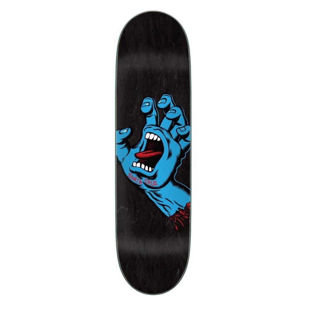 Buy Santa Cruz Screaming Hand Skateboard Deck White 8.6"  Wheelbase : 14.25" All decks come with free grip, please specify in notes or message if you would like it applied or not. Best for Skateboard decks at Tuesdays Skate Shop, Next day delivery and Free grip tape. Buy now pay later options with Klarna & ClearPay. Best for Skateboarding in the UK.