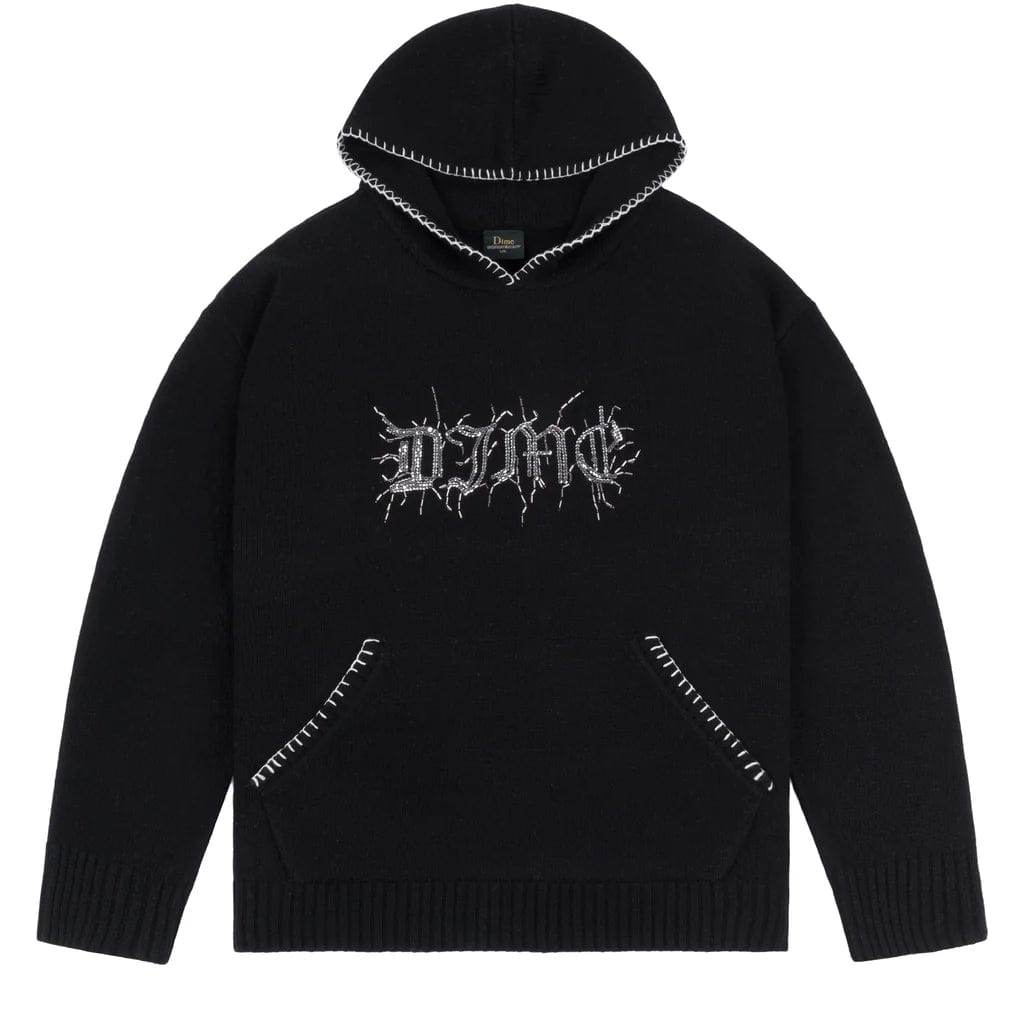 Dime MTL Hardcore Wool Hoodie Black. 80% Nylon, 20% Wool construct. Slight drop shoulders. Side pocket opening entries with thumb holes. Shop the biggest and best range of Dime MTL at Tuesdays Skate shop. Fast free delivery with next day options, Buy now pay later with Klarna or ClearPay. Multiple secure payment options and 5 star customer reviews.