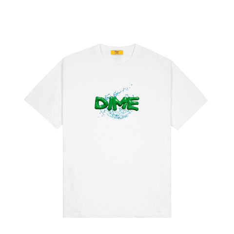 Buy Dime MTL Splash T-Shirt White. Front print detailing. 6.5 oz 100% mid weight cotton construct. Shop the biggest and best range of Dime MTL at Tuesdays Skate shop. Fast free delivery with next day options, Buy now pay later with Klarna or ClearPay. Multiple secure payment options and 5 star customer reviews.
