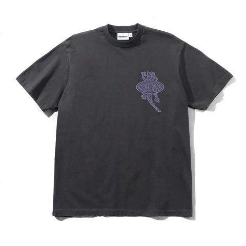 Buy Butter Goods Wipeout T-Shirt Washed Black (Back Print). 100% Cotton Construct. 6.5 oz. Tee Screen print on chest. Fast free UK Delivery & Buy now pay later at Tuesdays. #1 UK destination for Butter Goods in the U.K. 40.00 GBP.