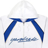 Buy Yardsale Bay Zip Hood White/Blue. Drawstring adjustable hood. Yardsale Embroidered script across chest. Regular Boxy Fit. Shop the best range of Yardsale in the U.K at Tuesdays Skate Shop. Size guides, Fit Pics, Fast Free UK Delivery & Buy now pay later options.